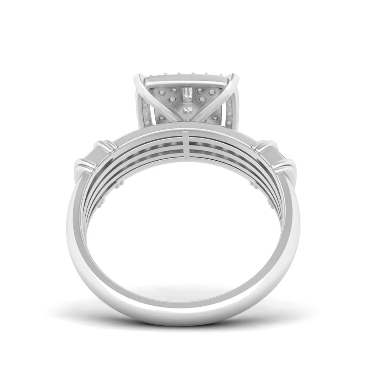 18KT White Gold With White Diamond Engagement Ring 0.73ct