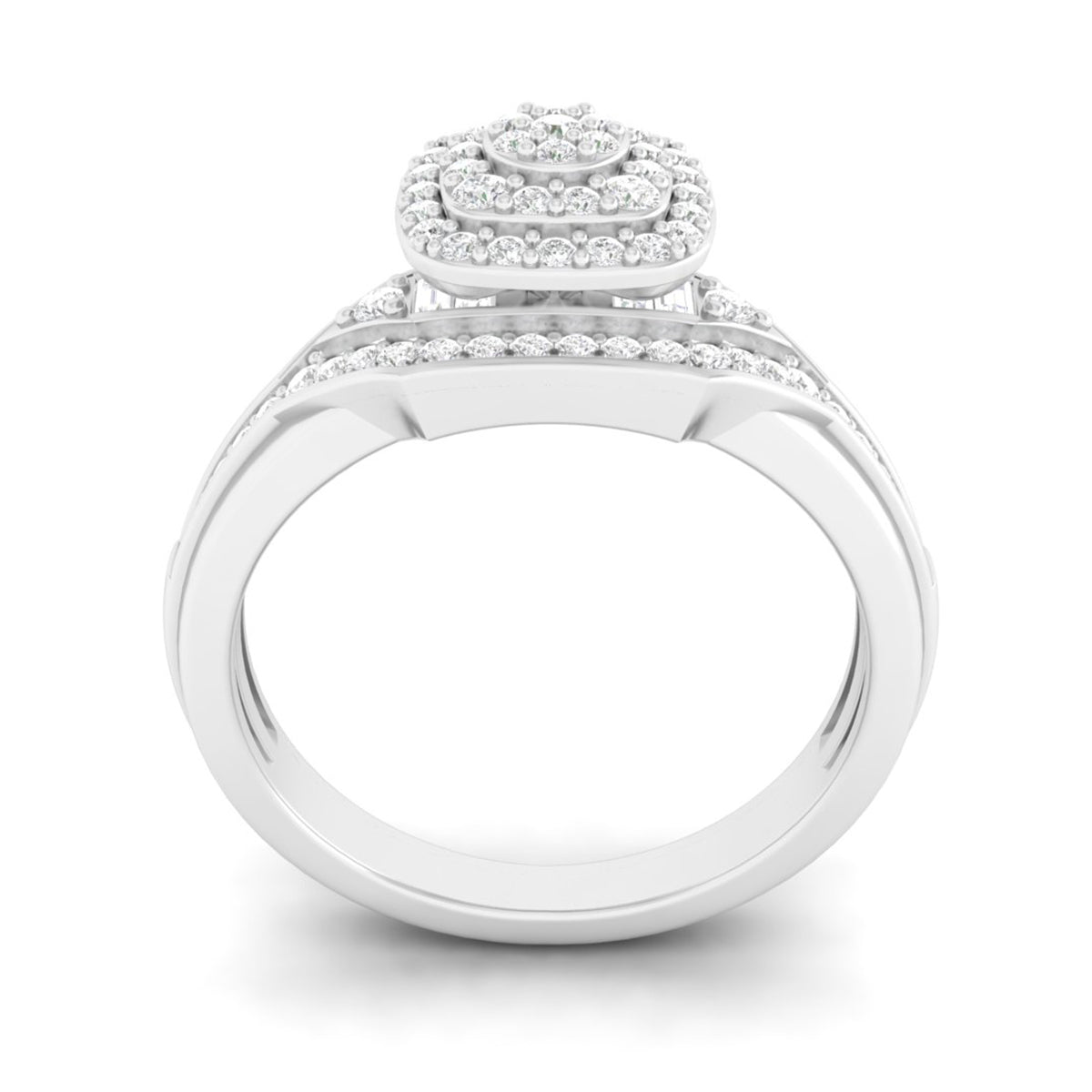 18KT White Gold With White Diamond Engagement Ring 0.49ct