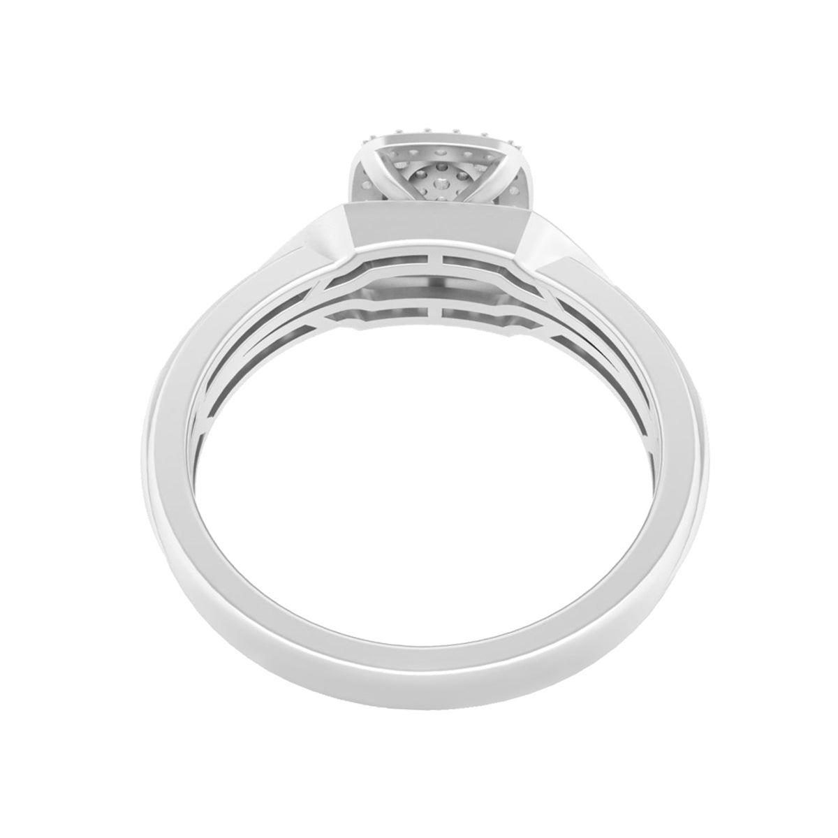 18KT White Gold With White Diamond Engagement Ring 0.49ct