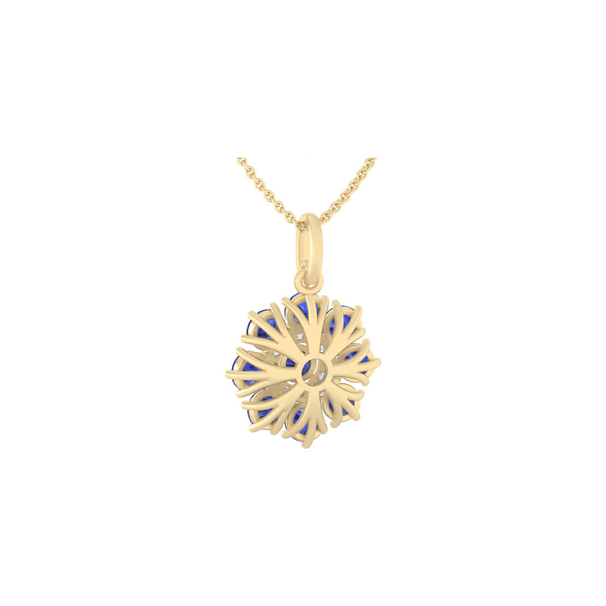 AA+ Tanzanite Pendant with White Diamond in 14Kt Gold 3.38cts