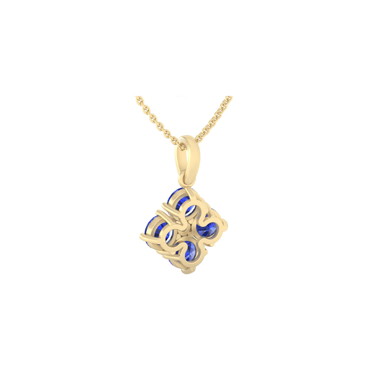 AA+ Tanzanite Pendant with White Diamond in 14Kt Gold 2.34cts