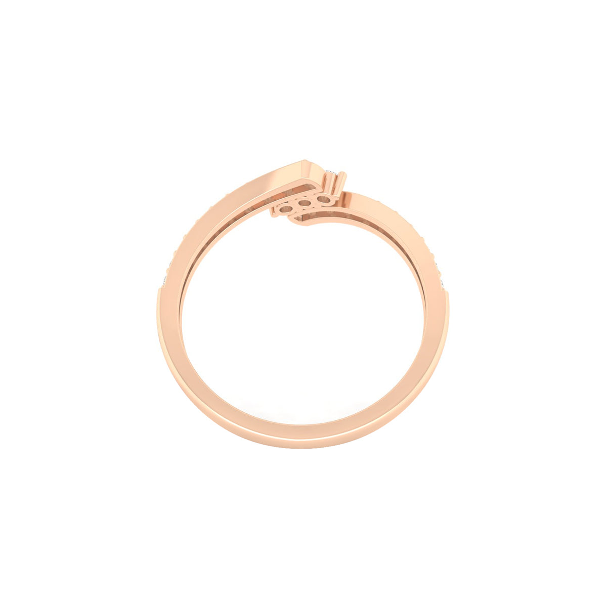 18KT Rose Gold with White Diamond Ring 0.28ct