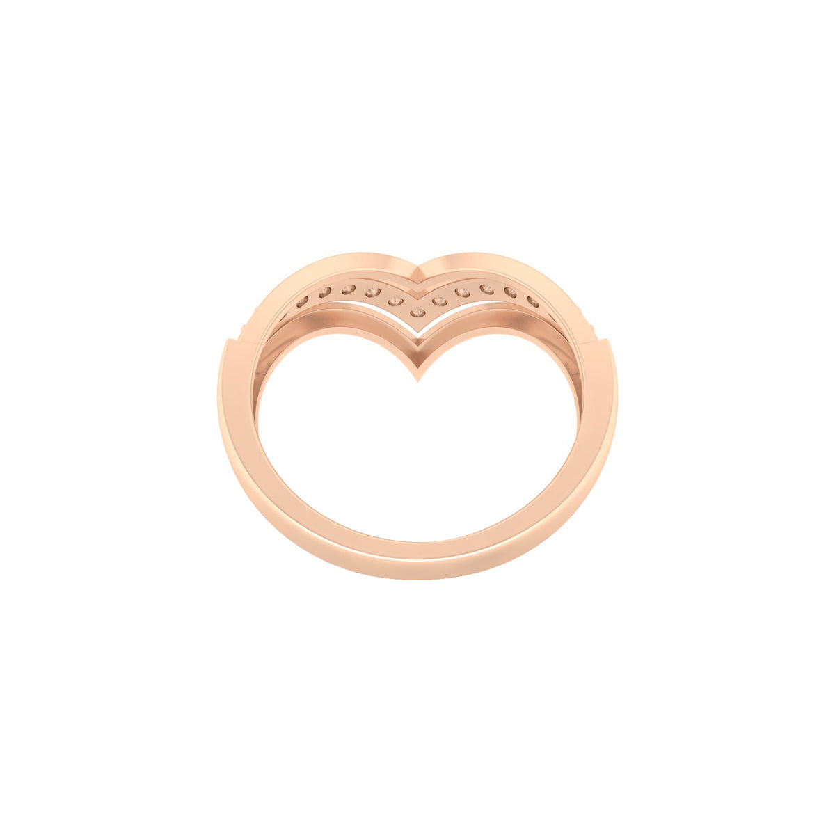 18KT Rose Gold with White Diamond Ring 0.30ct