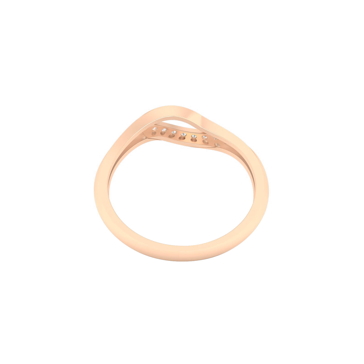 18KT Rose Gold with White Diamond Ring 0.19ct