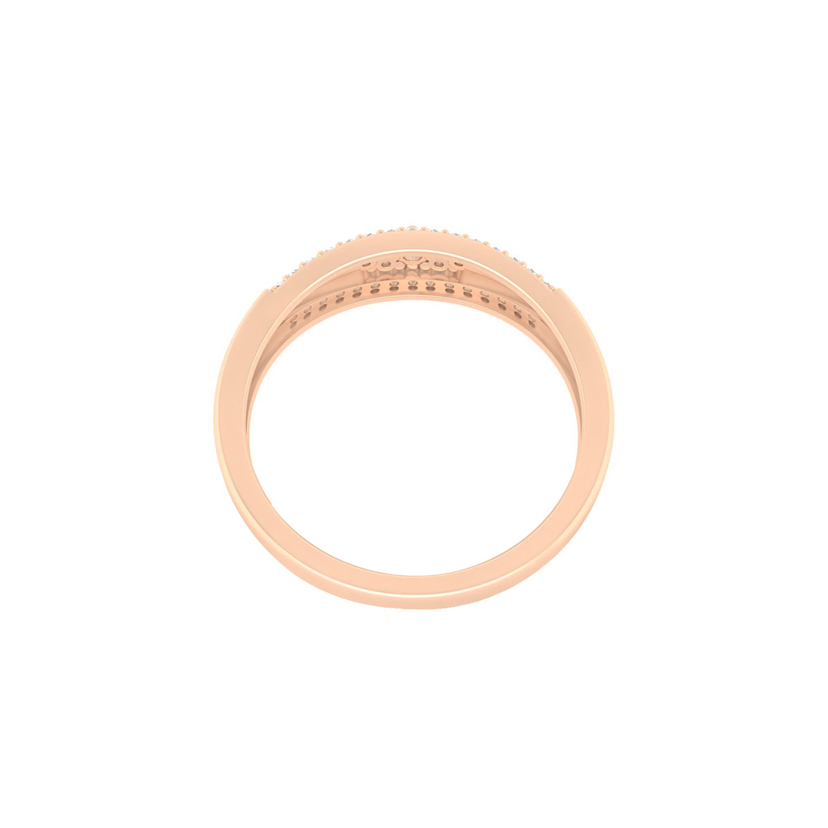 18KT Rose Gold with White Diamond Ring 0.23ct