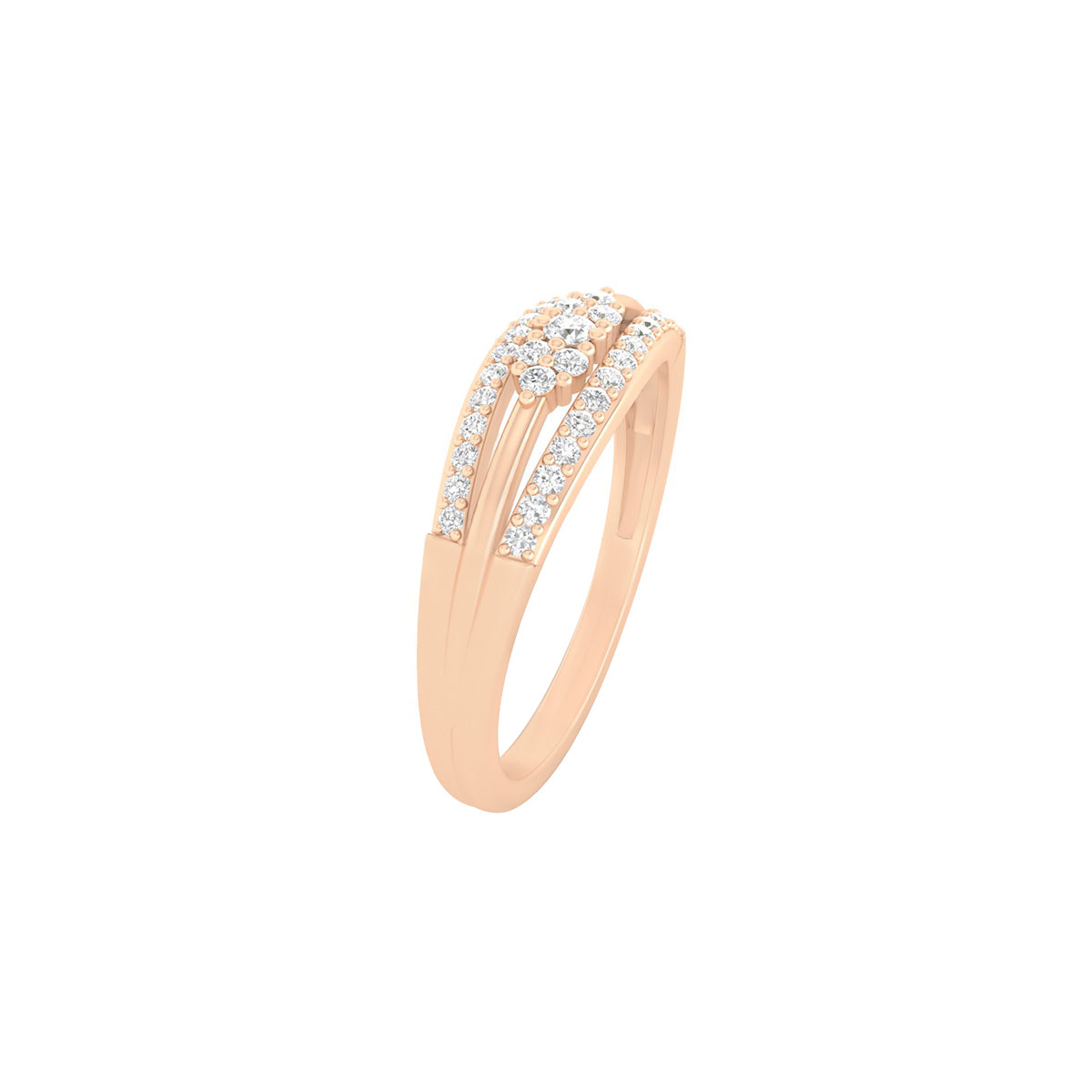18KT Rose Gold with White Diamond Ring 0.23ct