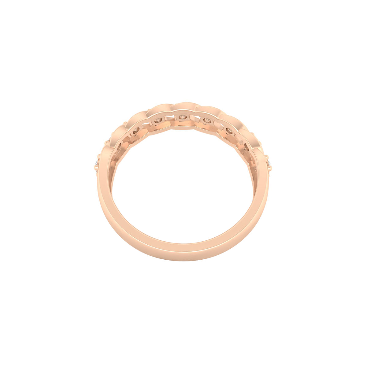 18KT Rose Gold with White Diamond Ring 0.21ct