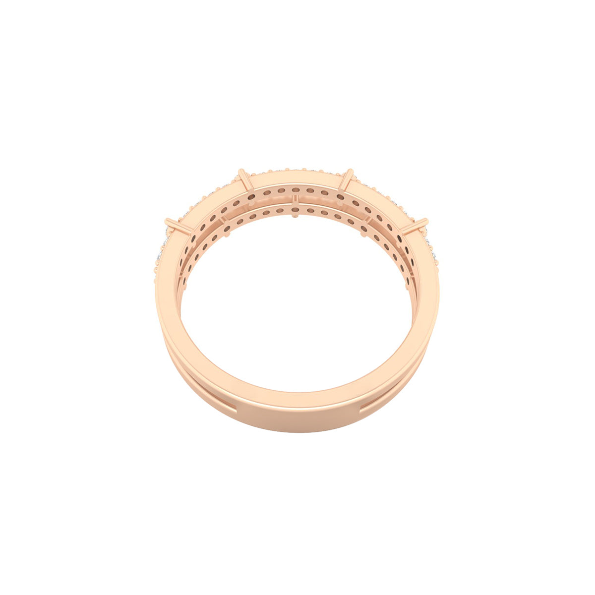 18KT Rose Gold with White Diamond Ring 0.34ct