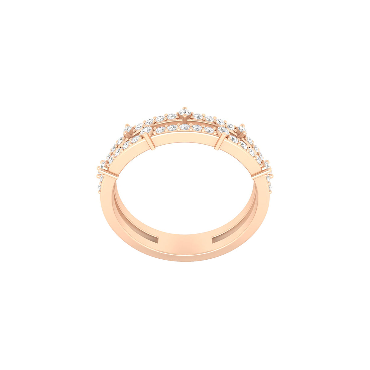 18KT Rose Gold with White Diamond Ring 0.34ct