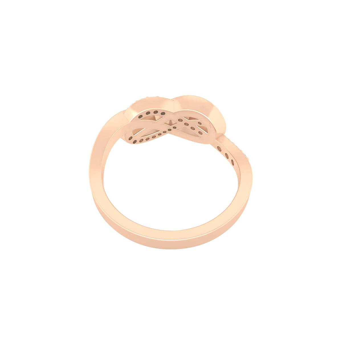 18KT Rose Gold with White Diamond Ring 0.20ct