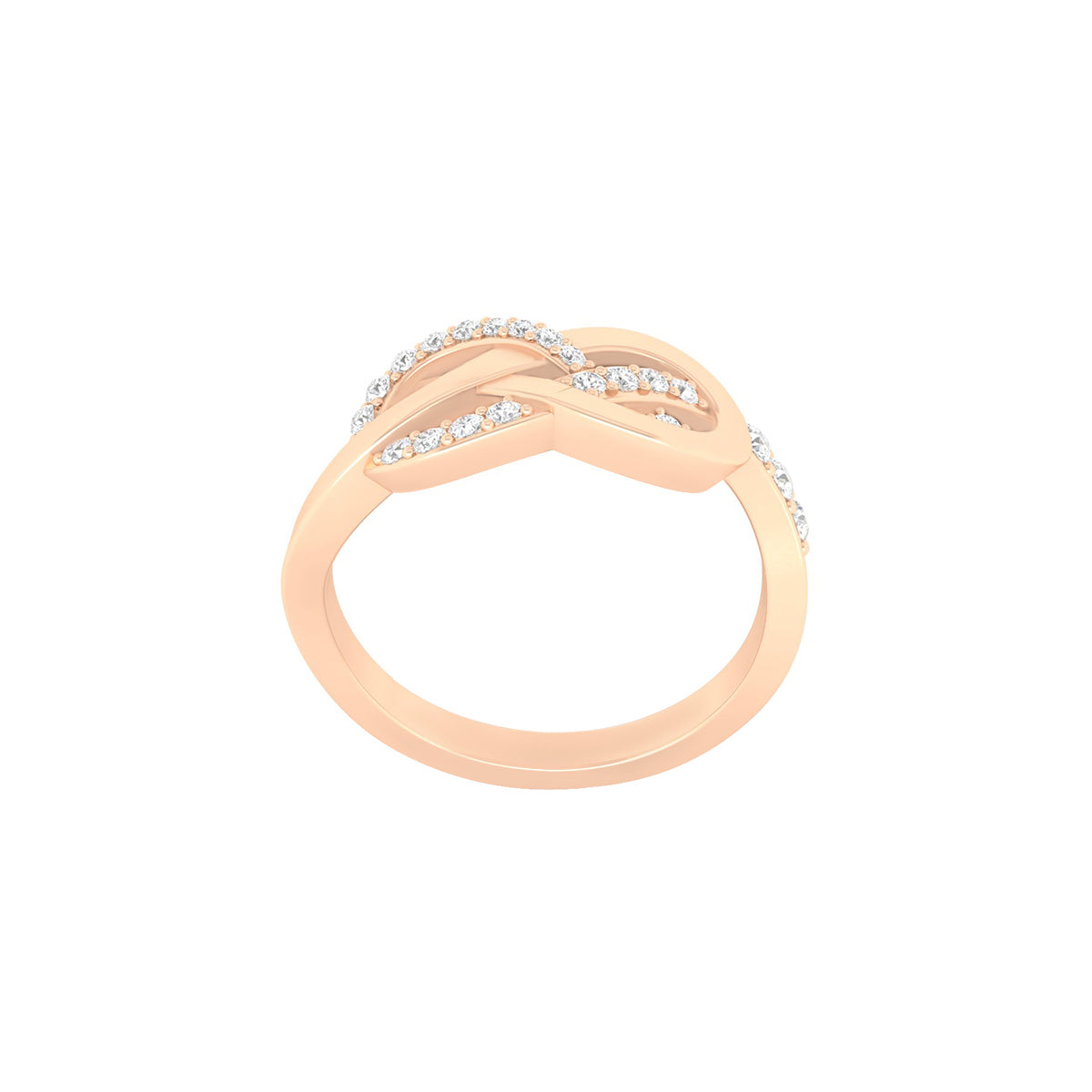 18KT Rose Gold with White Diamond Ring 0.20ct