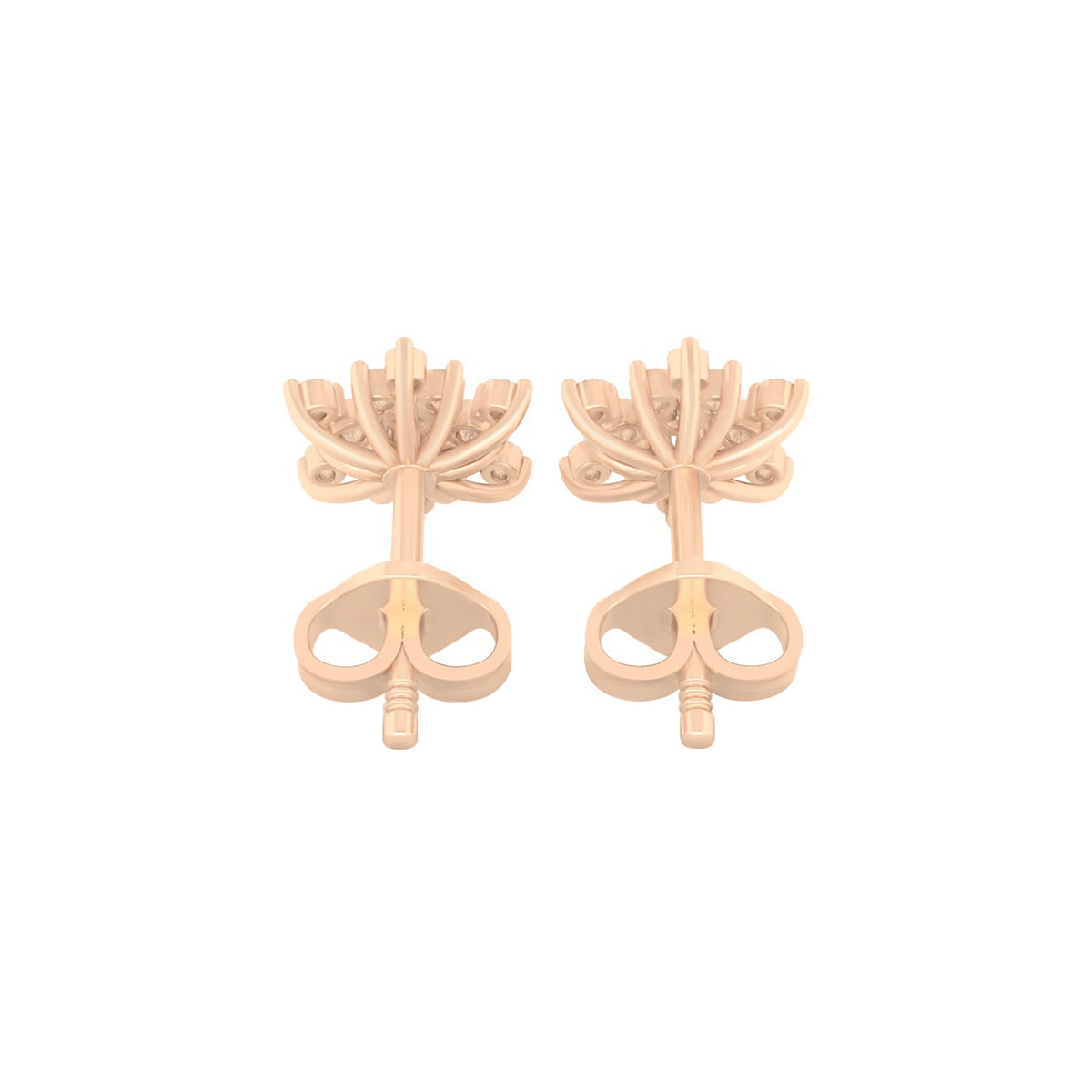 18KT Rose Gold with White Diamond Stud Earrings 0.34cts