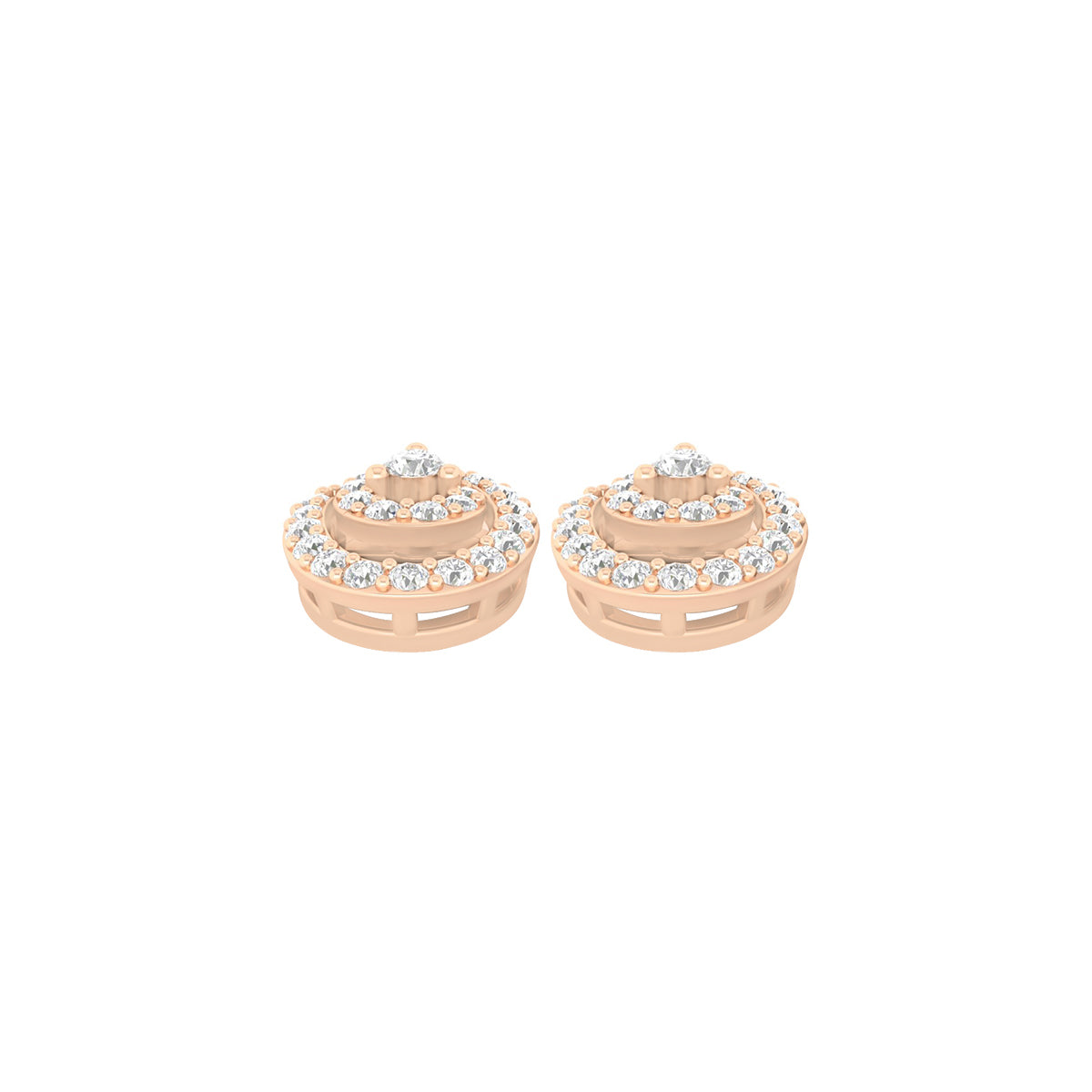 18KT Rose Gold with White Diamond Stud Earrings 0.32cts