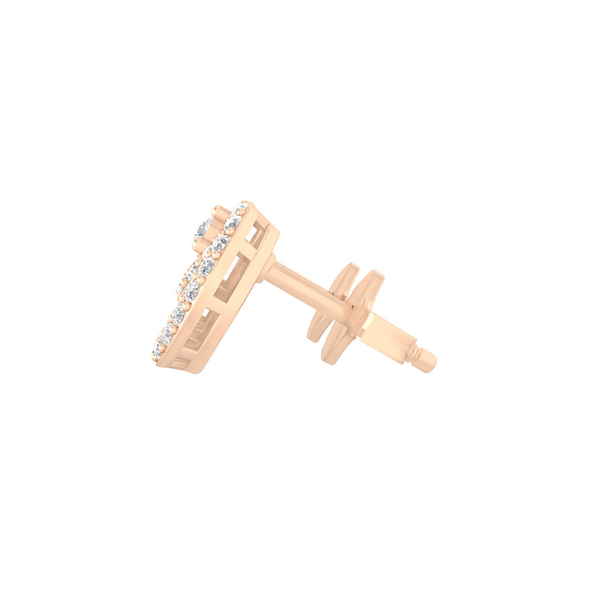 18KT Rose Gold with White Diamond Stud Earrings 0.32cts
