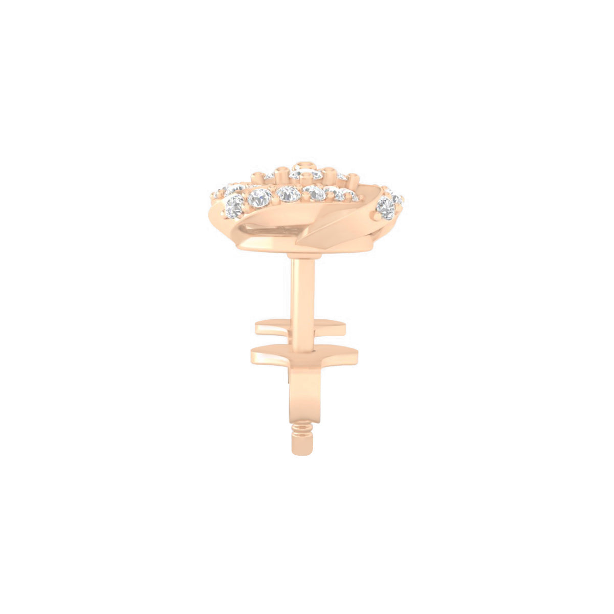 18KT Rose Gold with White Diamond Stud Earrings 0.45cts