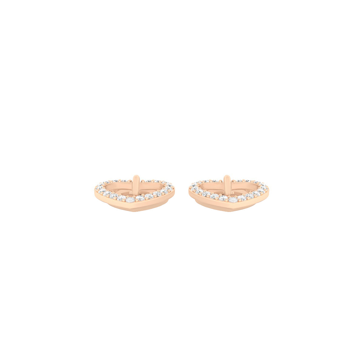 18KT Rose Gold with White Diamond Stud Earrings 0.27cts