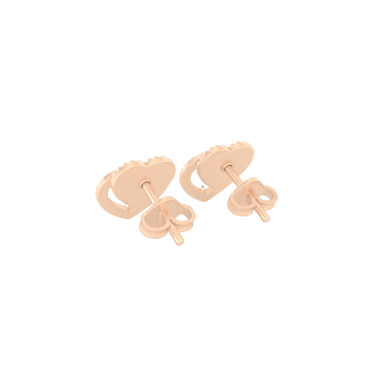 18KT Rose Gold with White Diamond Stud Earrings 0.27cts