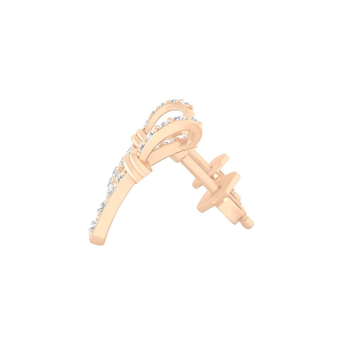 18KT Rose Gold with White Diamond Stud Earrings 0.35cts