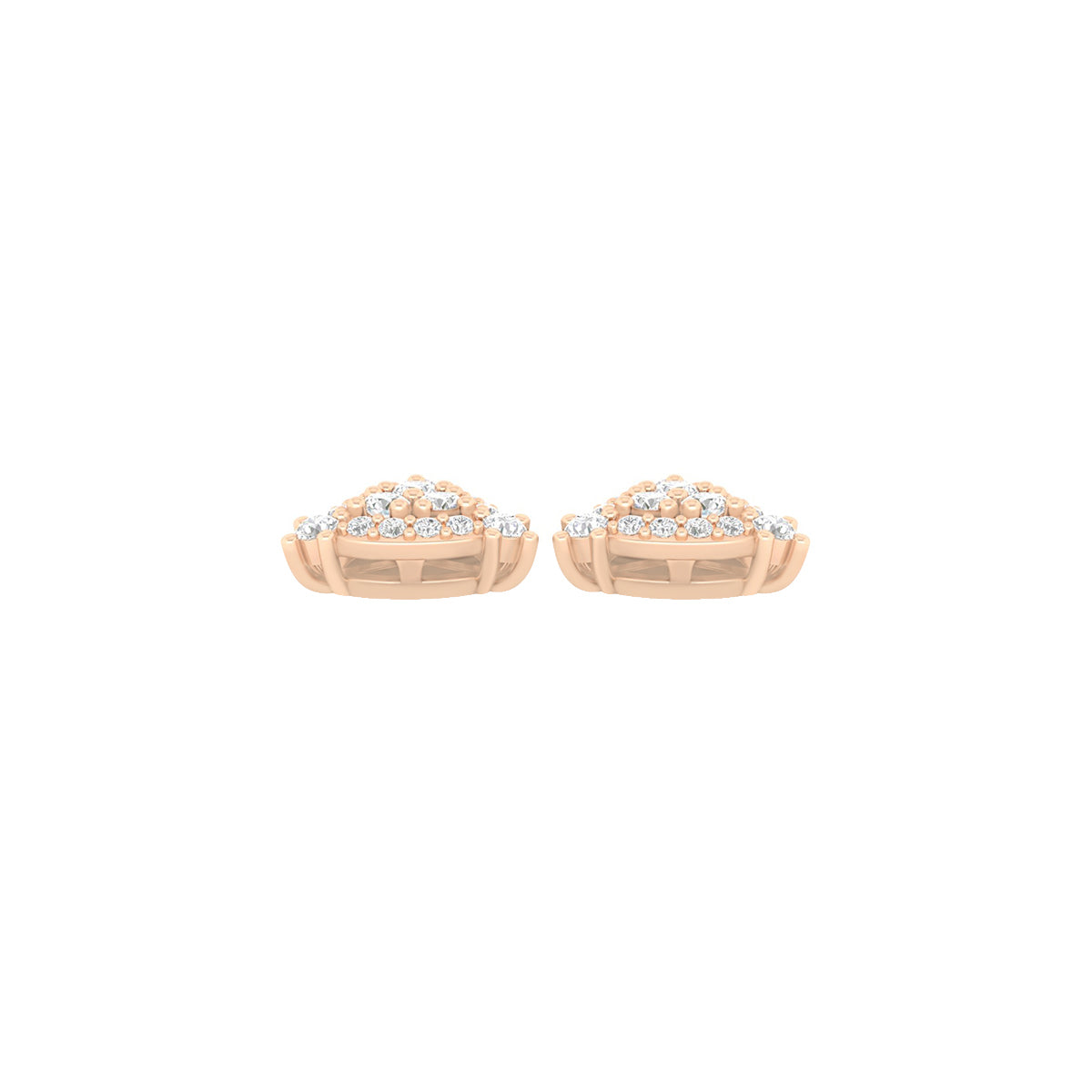 18KT Rose Gold with White Diamond Stud Earrings 0.38cts