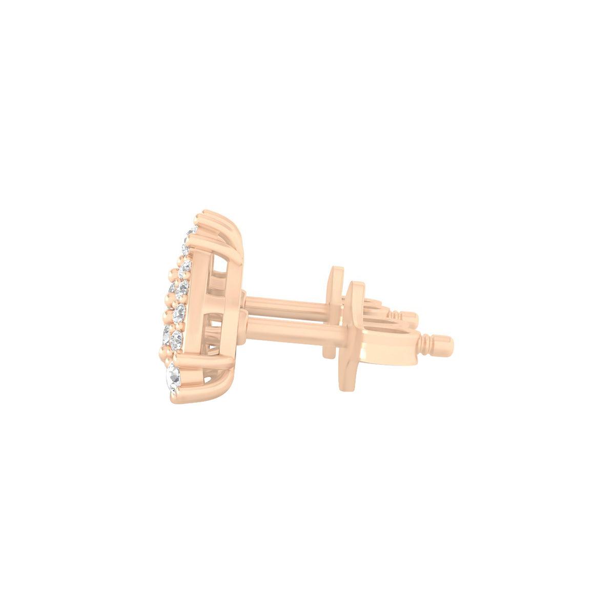 18KT Rose Gold with White Diamond Stud Earrings 0.38cts