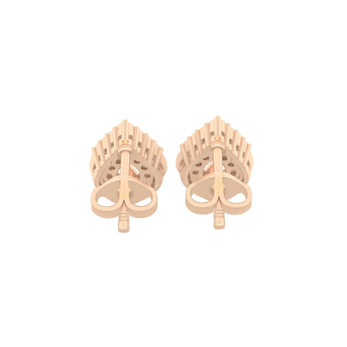 18KT Rose Gold with White Diamond Stud Earrings 0.53cts