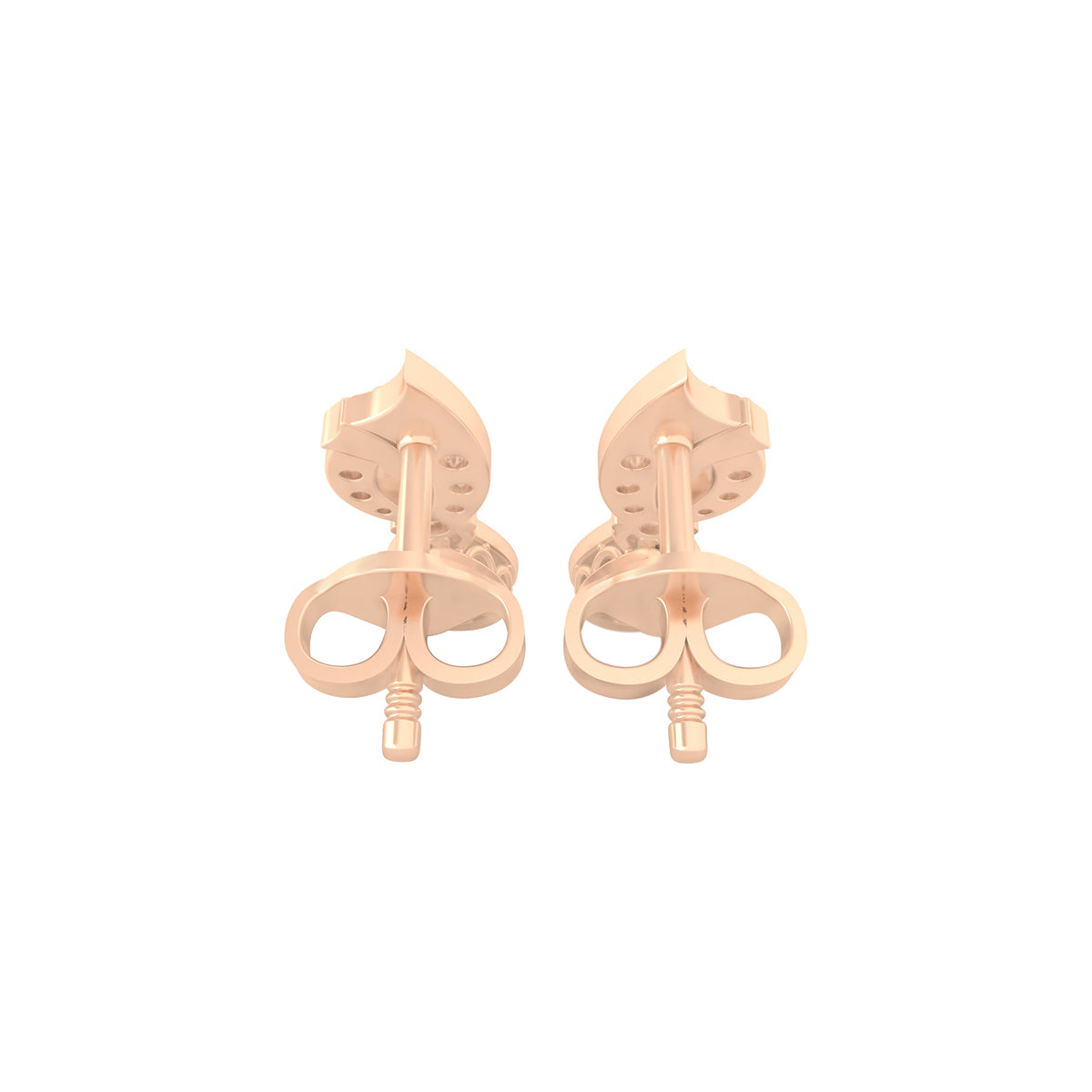 18KT Rose Gold with White Diamond Drop Earrings 0.42cts