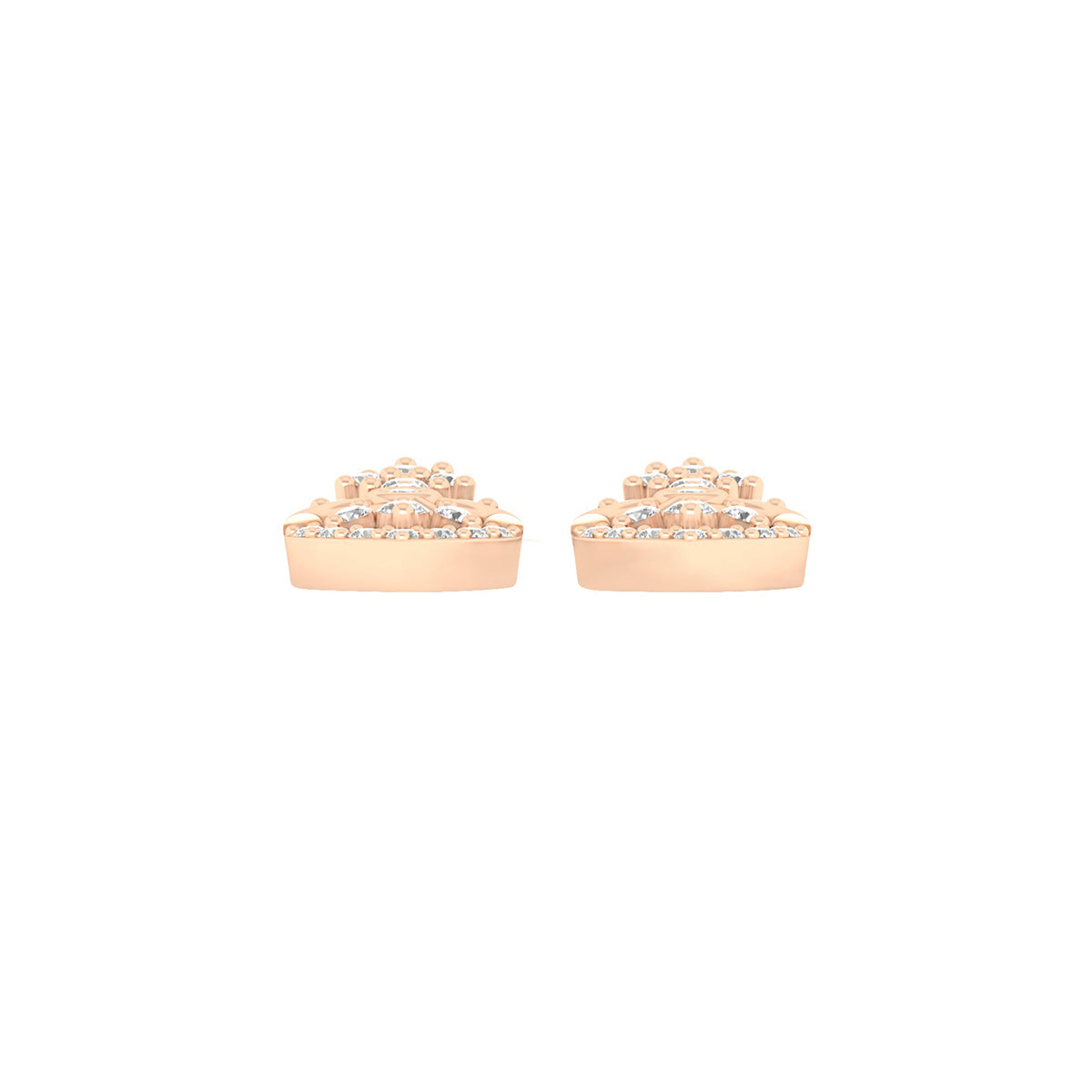 18KT Rose Gold with White Diamond Drop Earrings 0.31cts