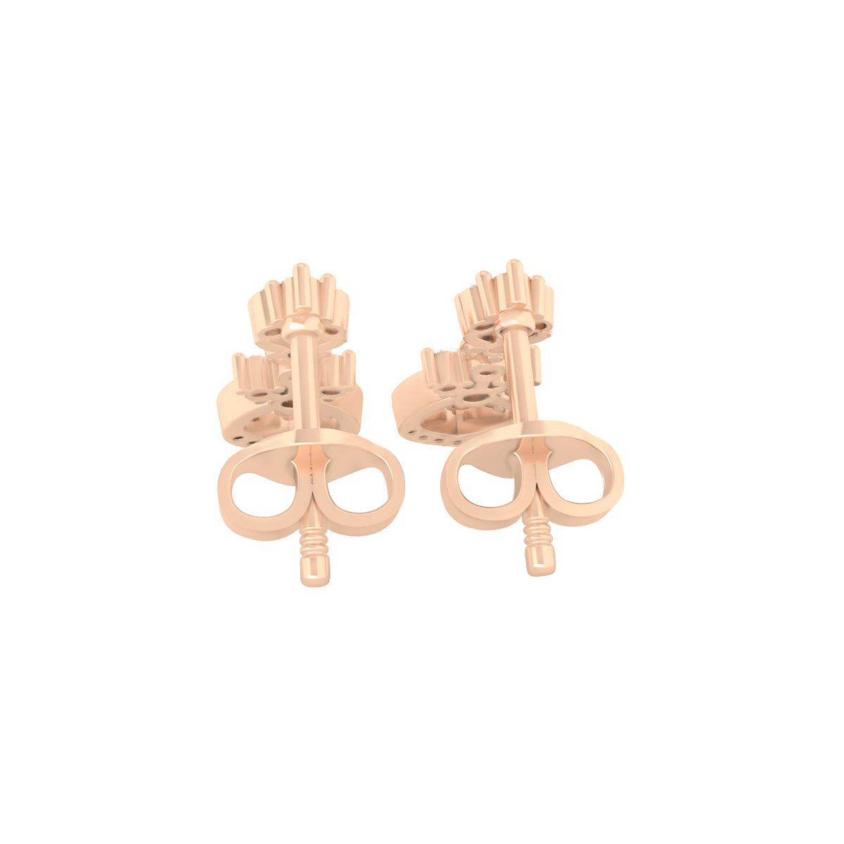 18KT Rose Gold with White Diamond Drop Earrings 0.31cts
