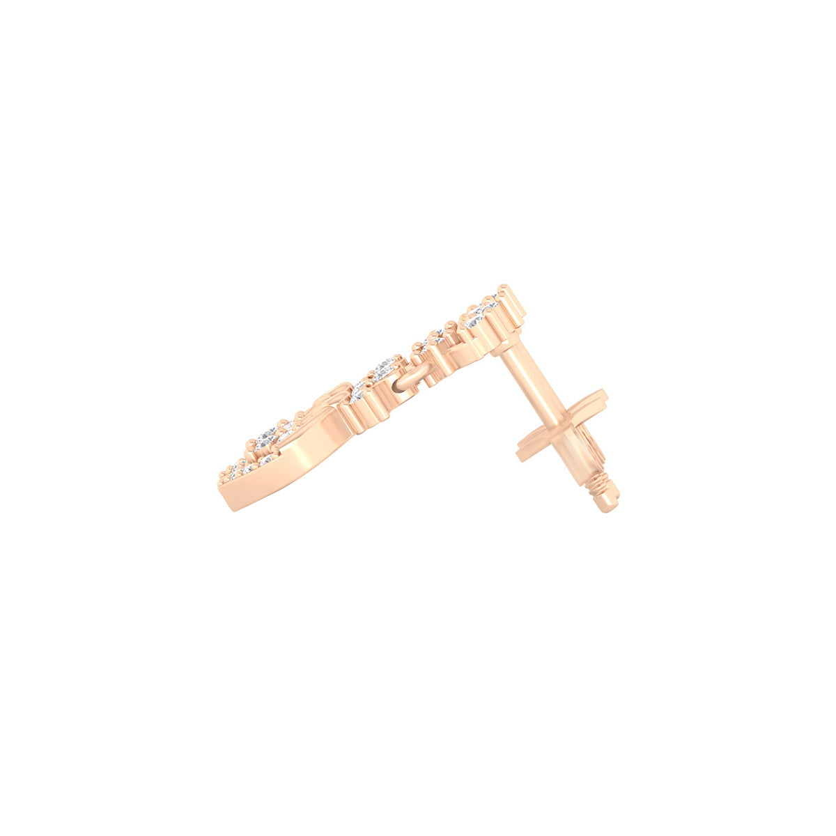 18KT Rose Gold with White Diamond Drop Earrings 0.31cts