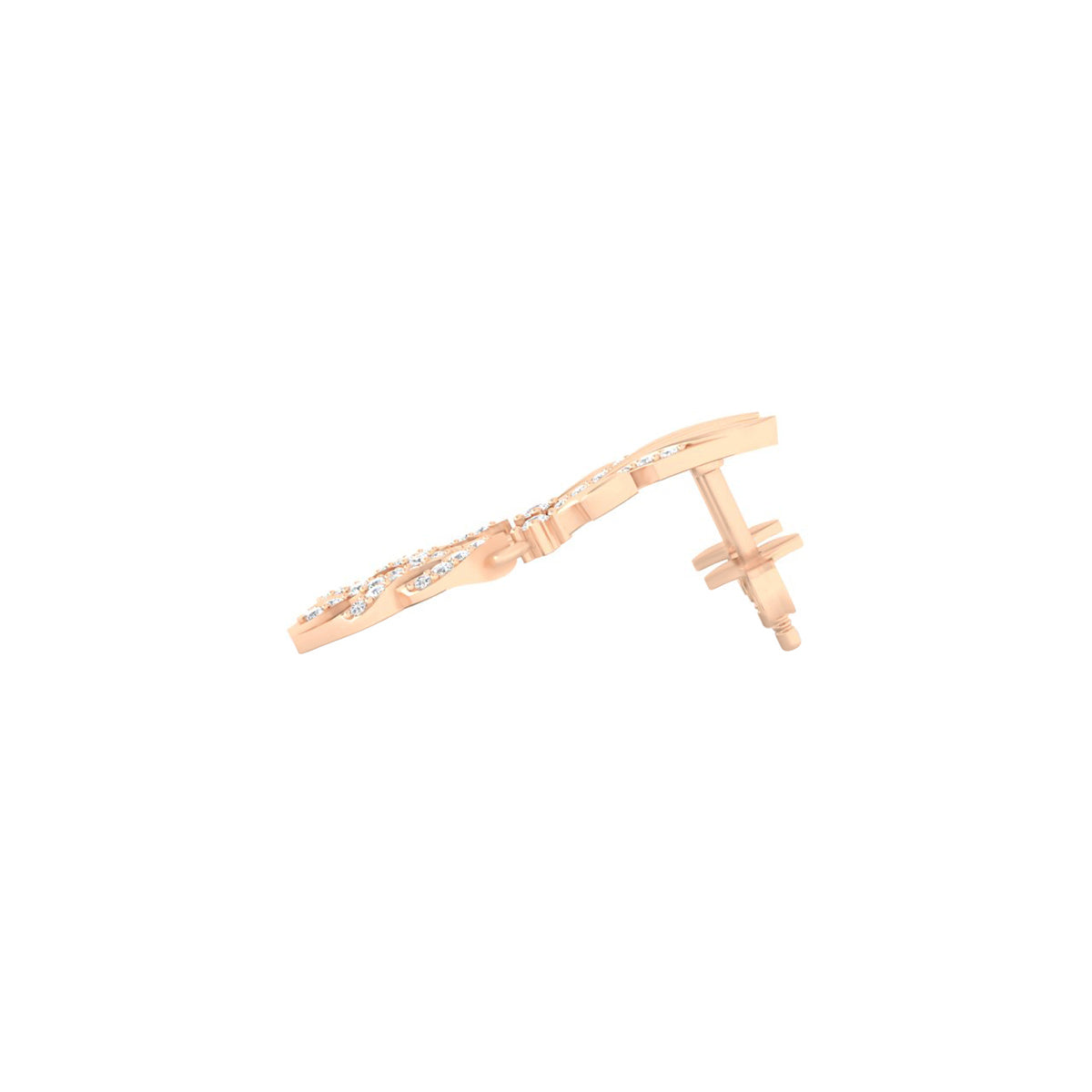 18KT Rose Gold with White Diamond Drop Earrings 0.27cts