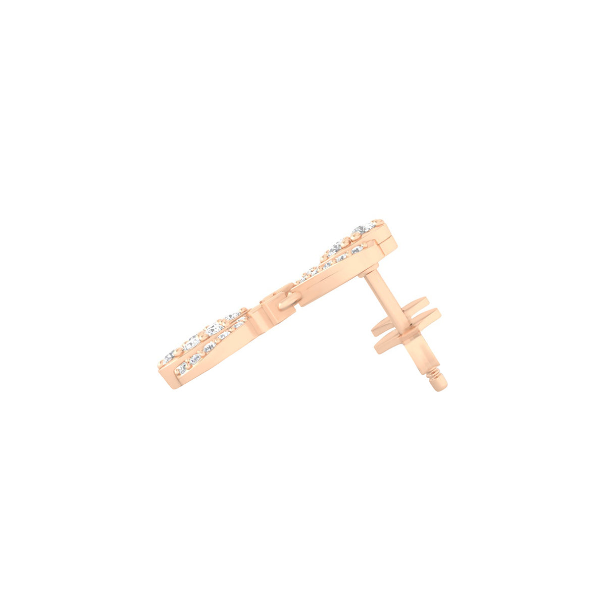 18KT Rose Gold with White Diamond Drop Earrings 0.54cts