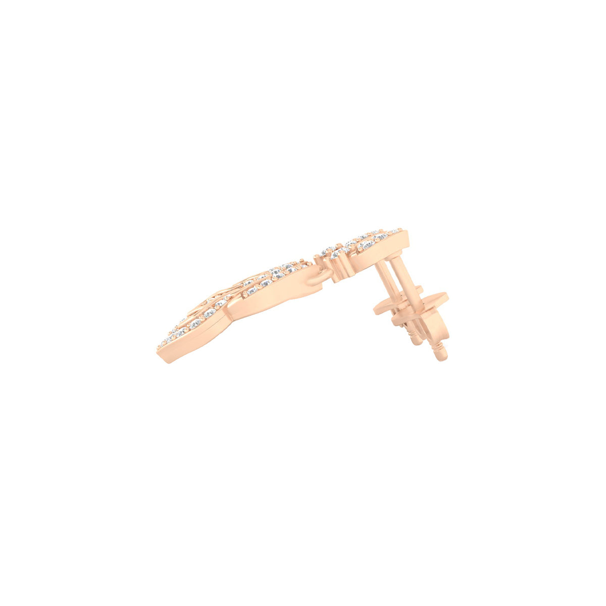18KT Rose Gold with White Diamond Drop Earrings 0.44cts