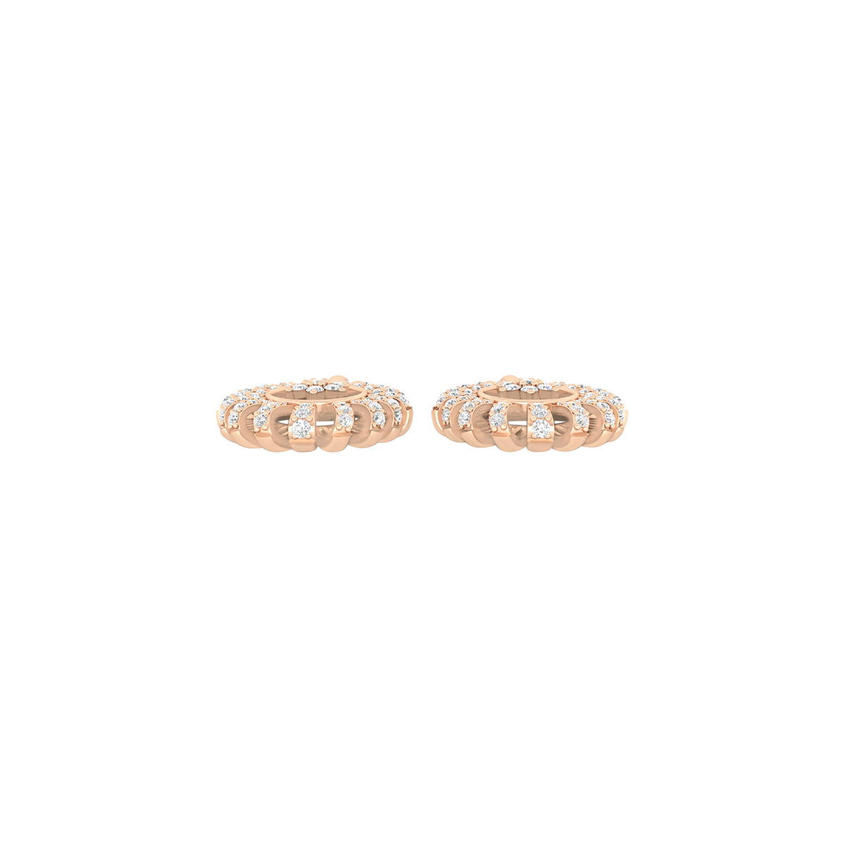 18KT Rose Gold with White Diamond Drop Earrings 0.94cts