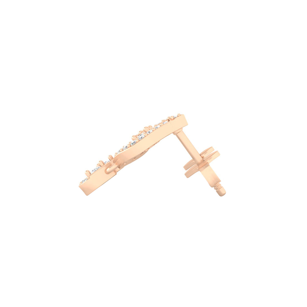 18KT Rose Gold with White Diamond Drop Earrings 0.28cts