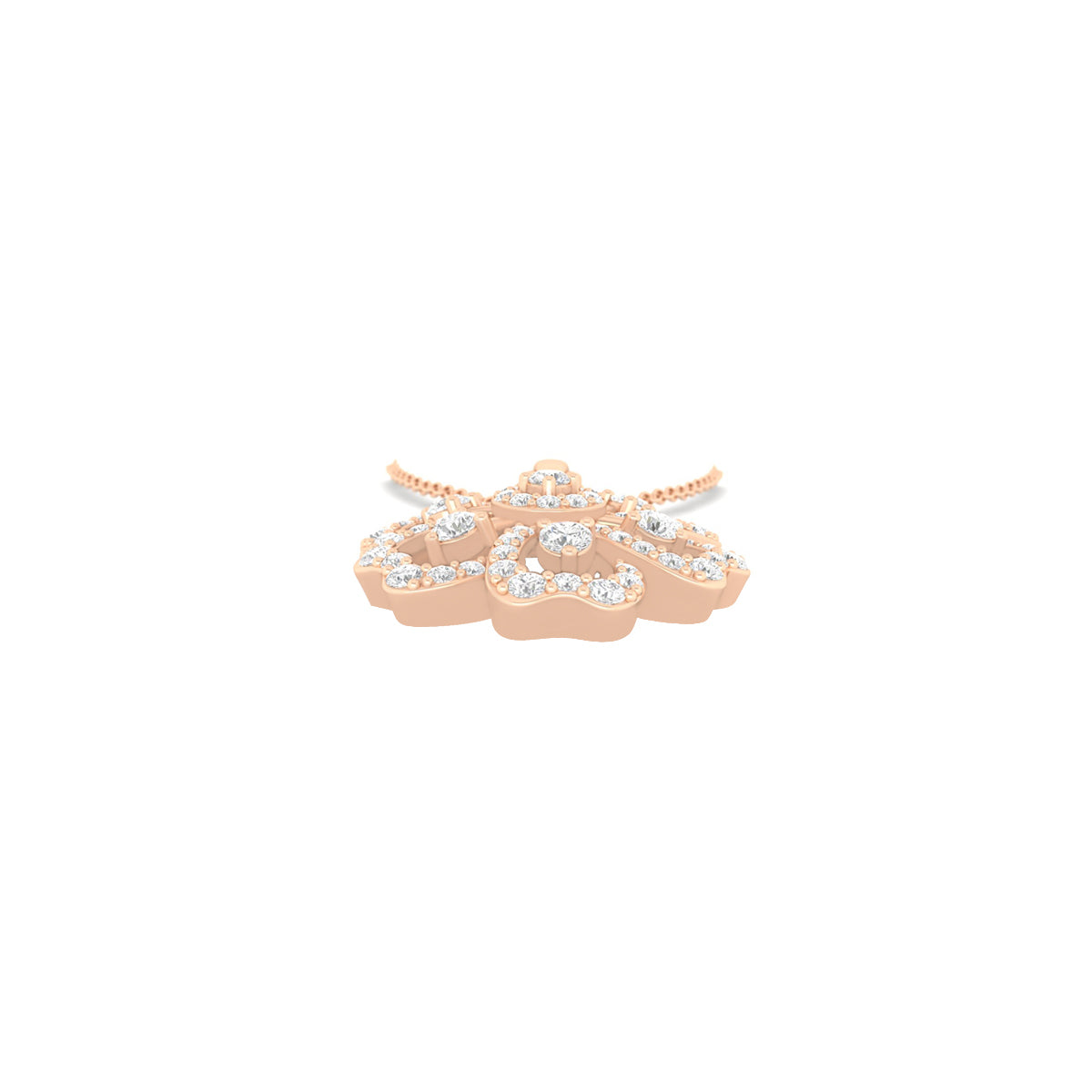 18KT Rose Gold with White Diamond Pendant 0.66cts