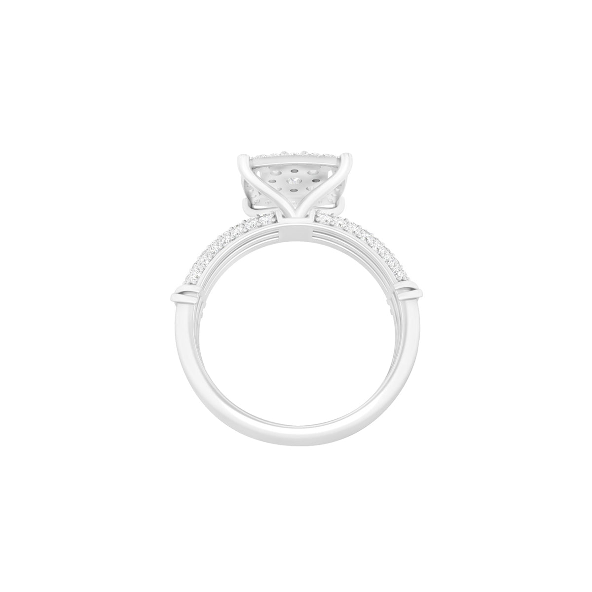 18KT White Gold With White Diamond Engagement Ring 1.58cts