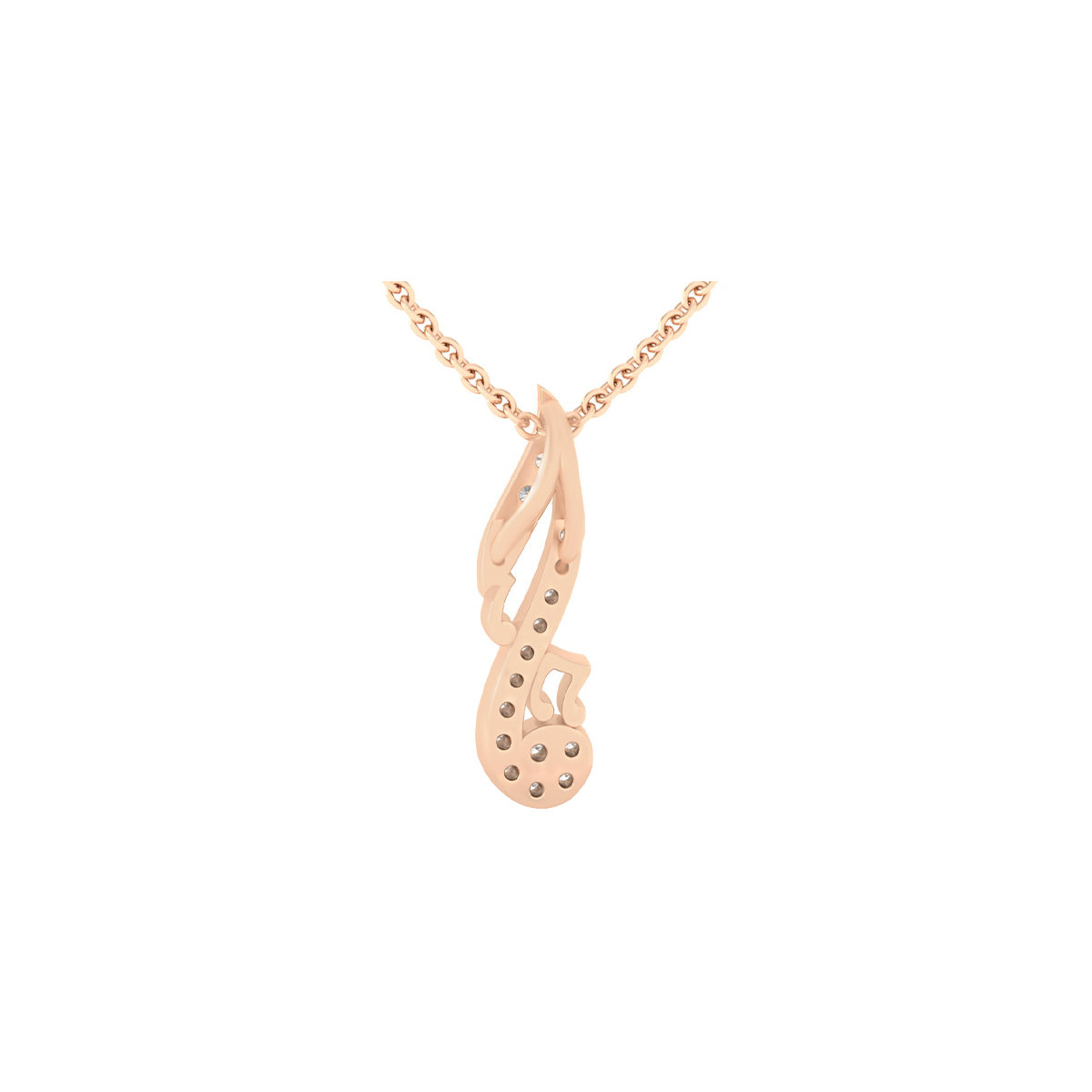 18KT Rose Gold with White Diamond Pendant 0.15cts