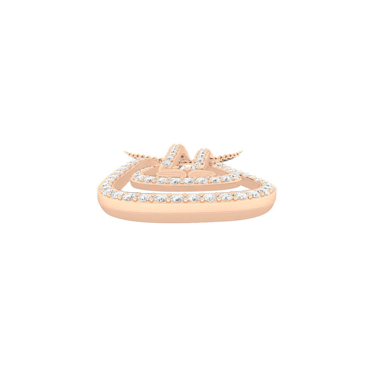 18KT Rose Gold with White Diamond Pendant 0.59cts