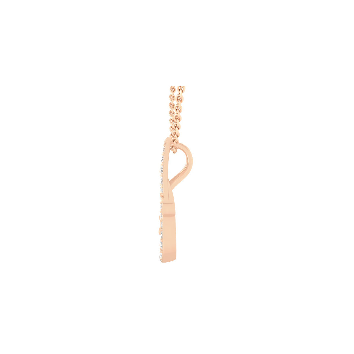 18KT Rose Gold with White Diamond Pendant 0.15cts