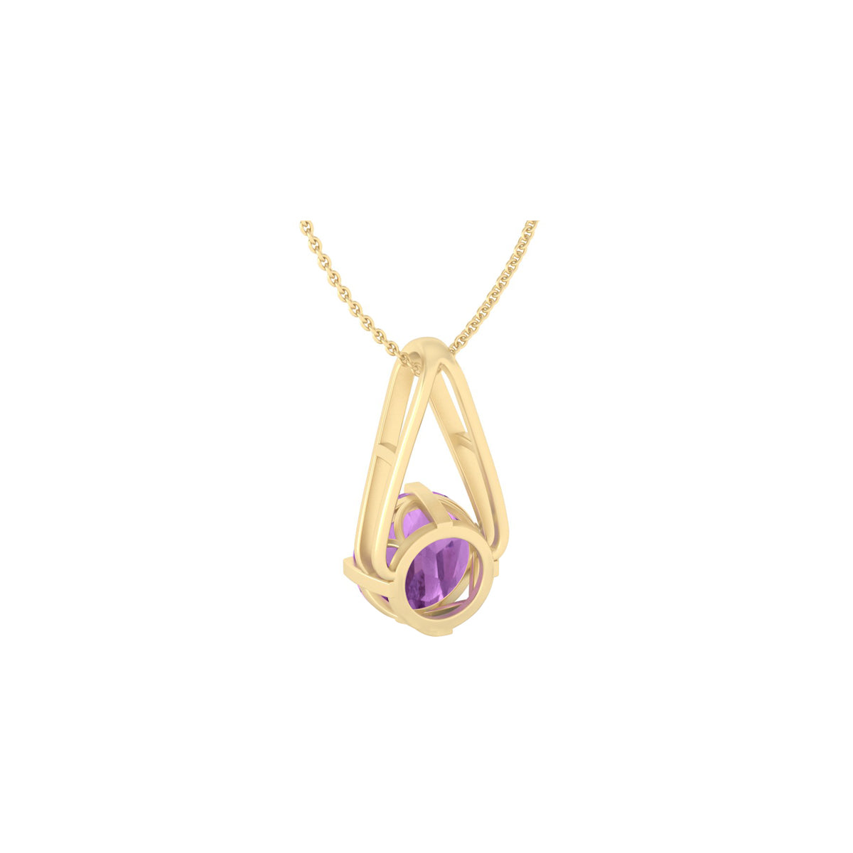 18KT Gold with Amethyst Pendant 5.12ct