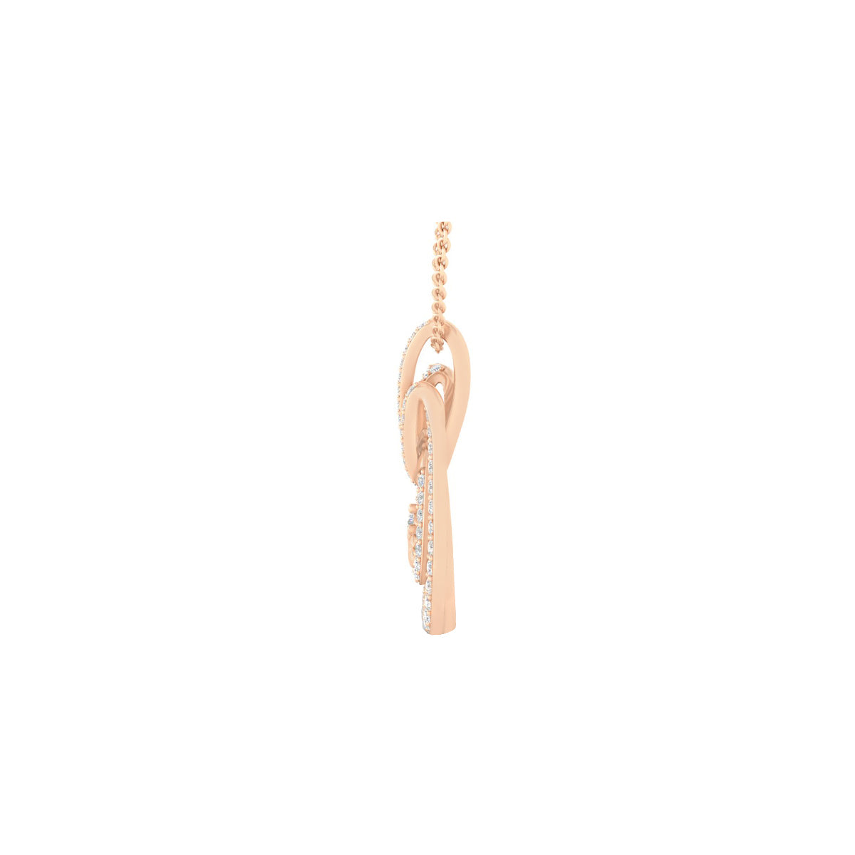 18KT Rose Gold with White Diamond Pendant 0.59cts