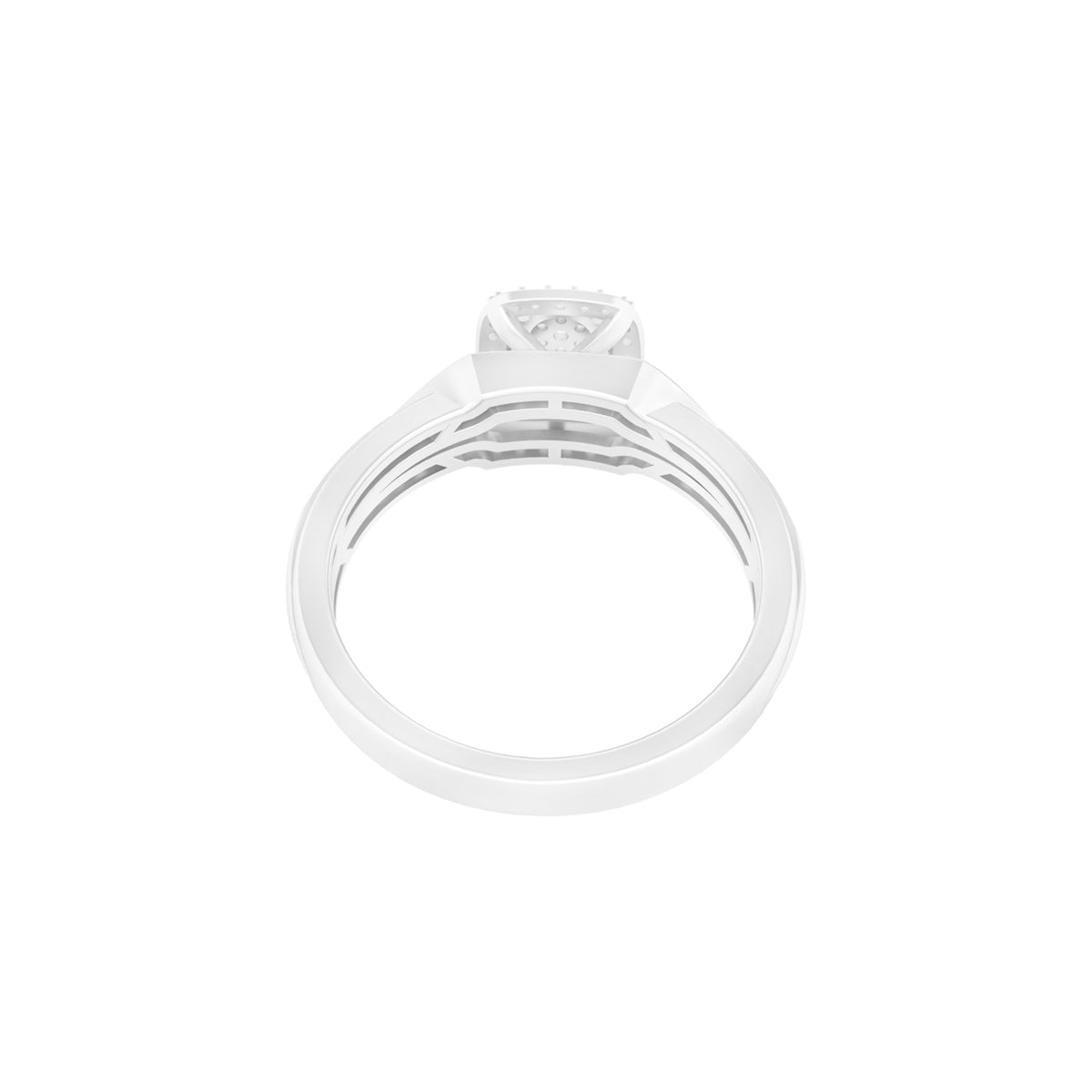 18KT White Gold With White Diamond Engagement Ring 0.49ct