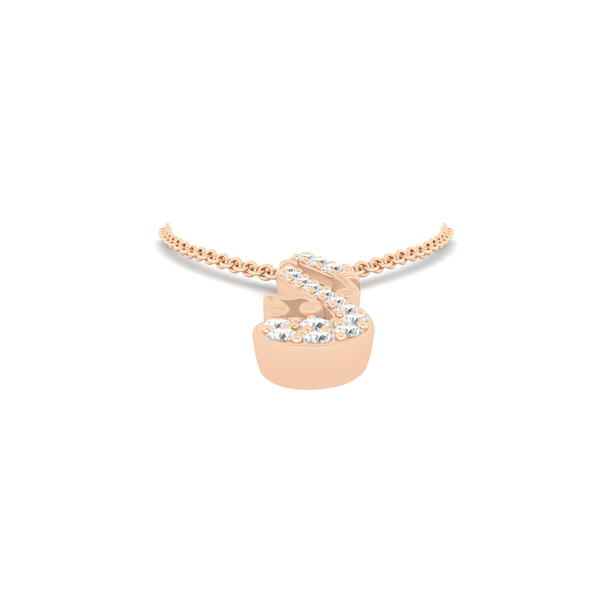 18KT Rose Gold with White Diamond Pendant 0.15cts