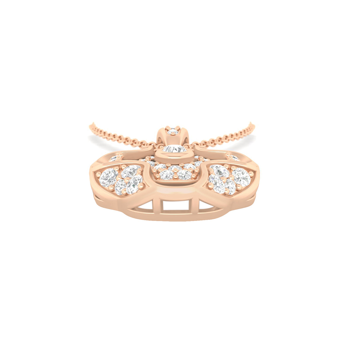 18KT Rose Gold with White Diamond Pendant 0.43cts