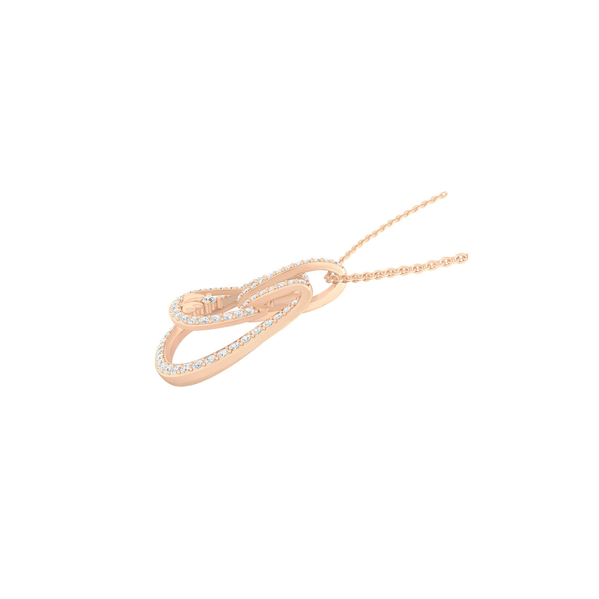 18KT Rose Gold with White Diamond Pendant 0.59cts