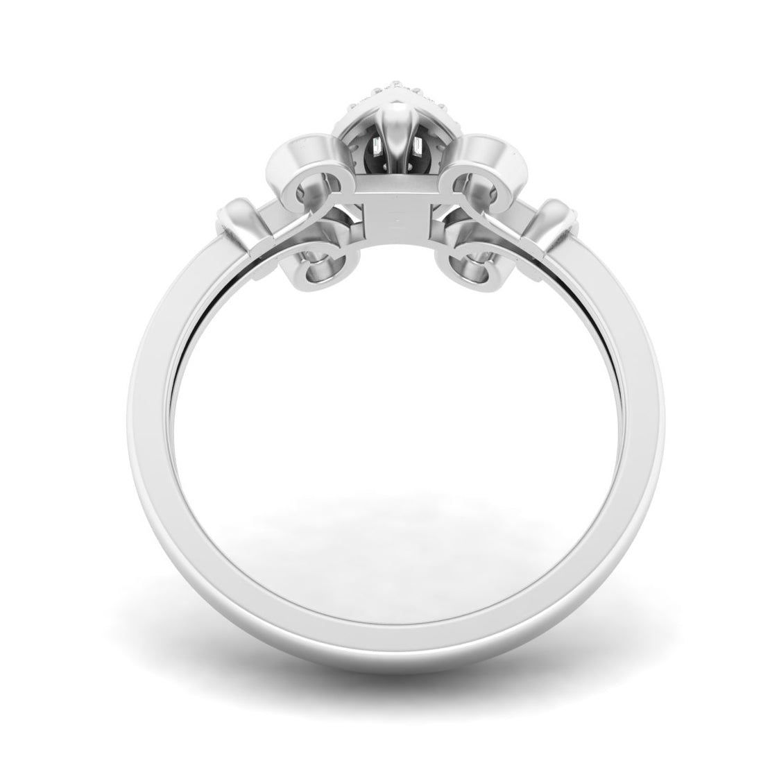 18KT White Gold With White Diamond Engagement Ring 0.23ct