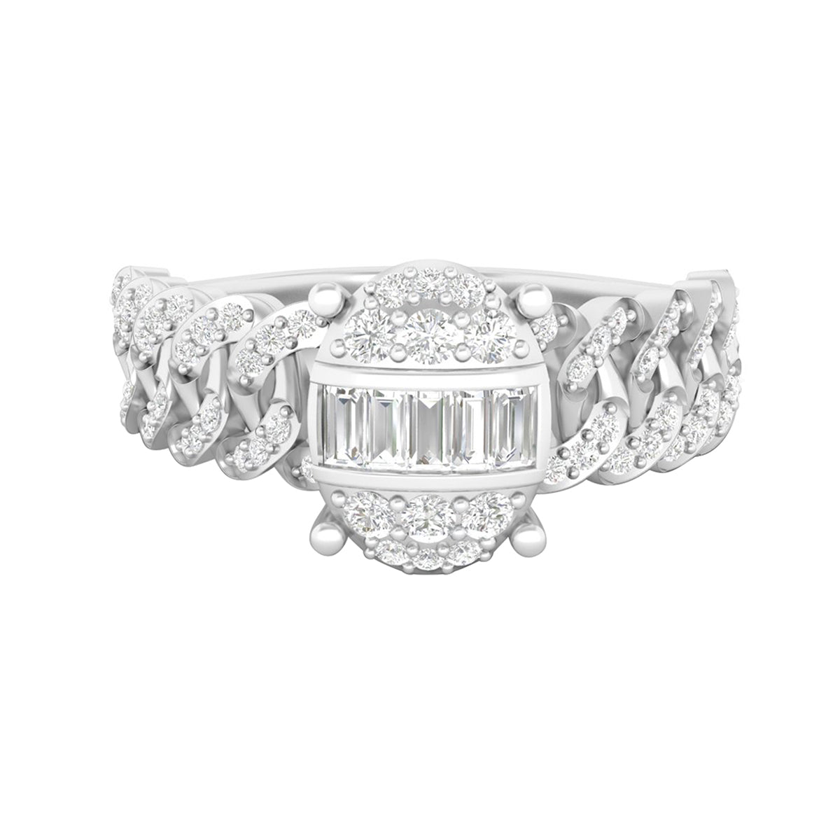 18KT White Gold With White Diamond Engagement Ring 0.39ct