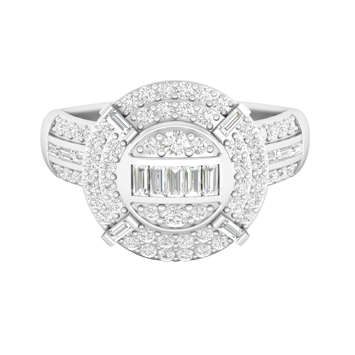 18KT White Gold With White Diamond Engagement Ring 1.33ct