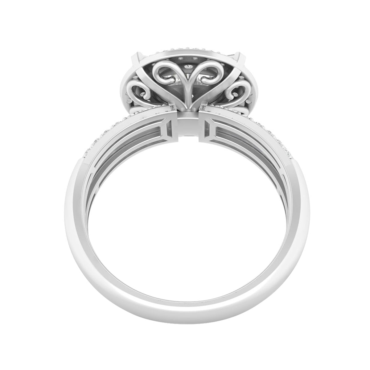 18KT White Gold With White Diamond Engagement Ring 1.33ct