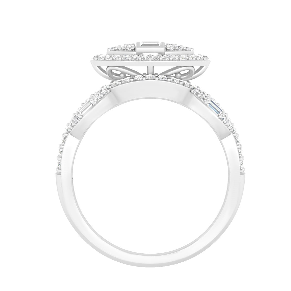 18KT White Gold With White Diamond Engagement Ring 0.85ct